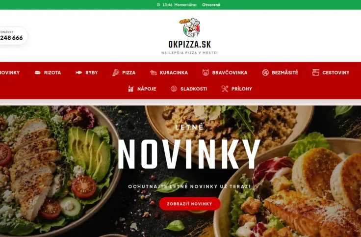 Náhľad projektu Okpizza.sk